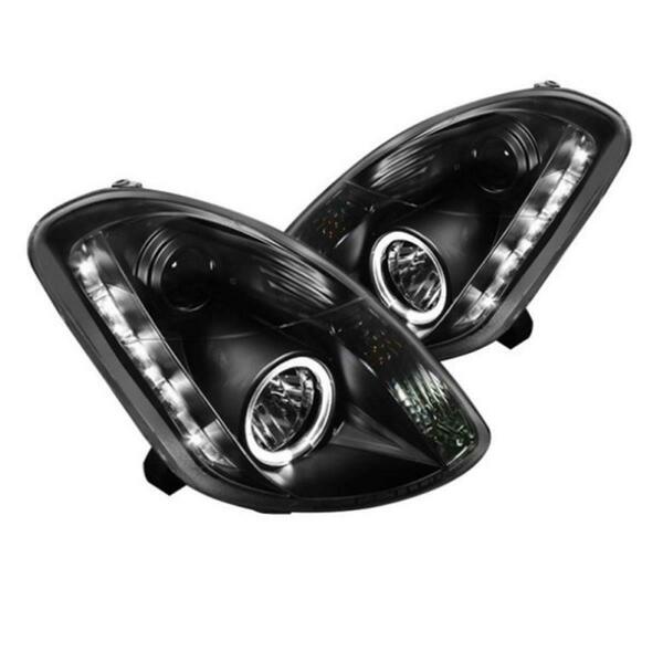 Spyder 2003-2004 Infiniti G35 03-04 4 Door Black Halo Projector LED Headlights with DRL 5031747